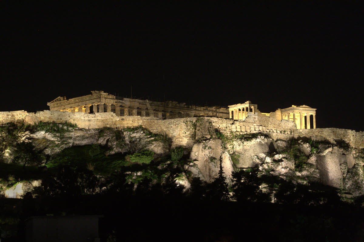 Athens acropolis, night