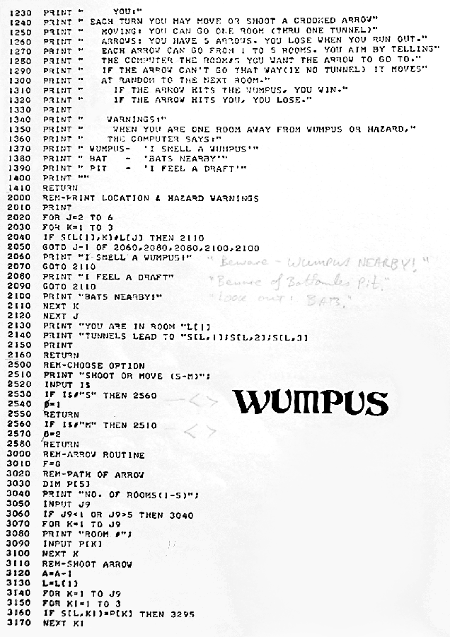 (Image: Part 2a- Wumpus listing)