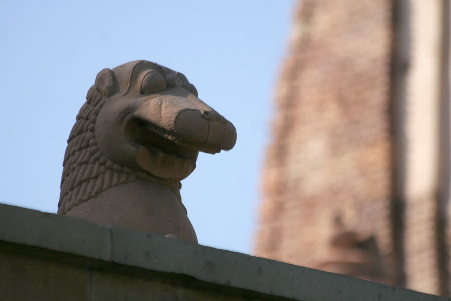 Cheerful stone head, Kanjuraho