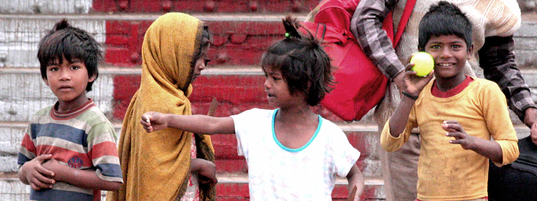 Train station kids