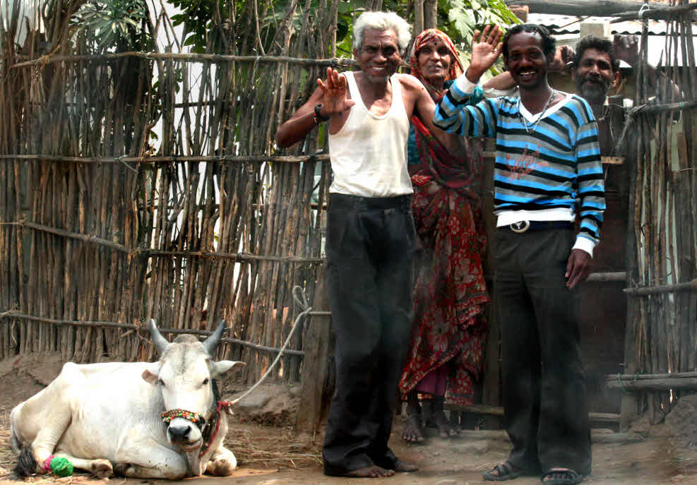 People by roadside