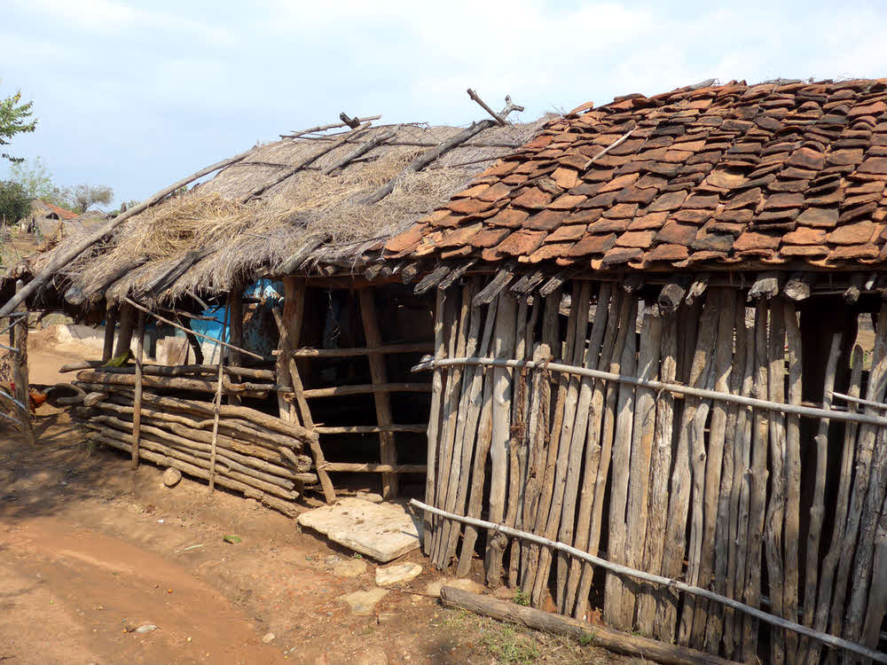 House in remote village, India