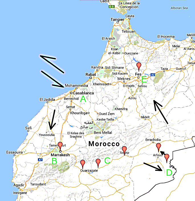 Map of trip